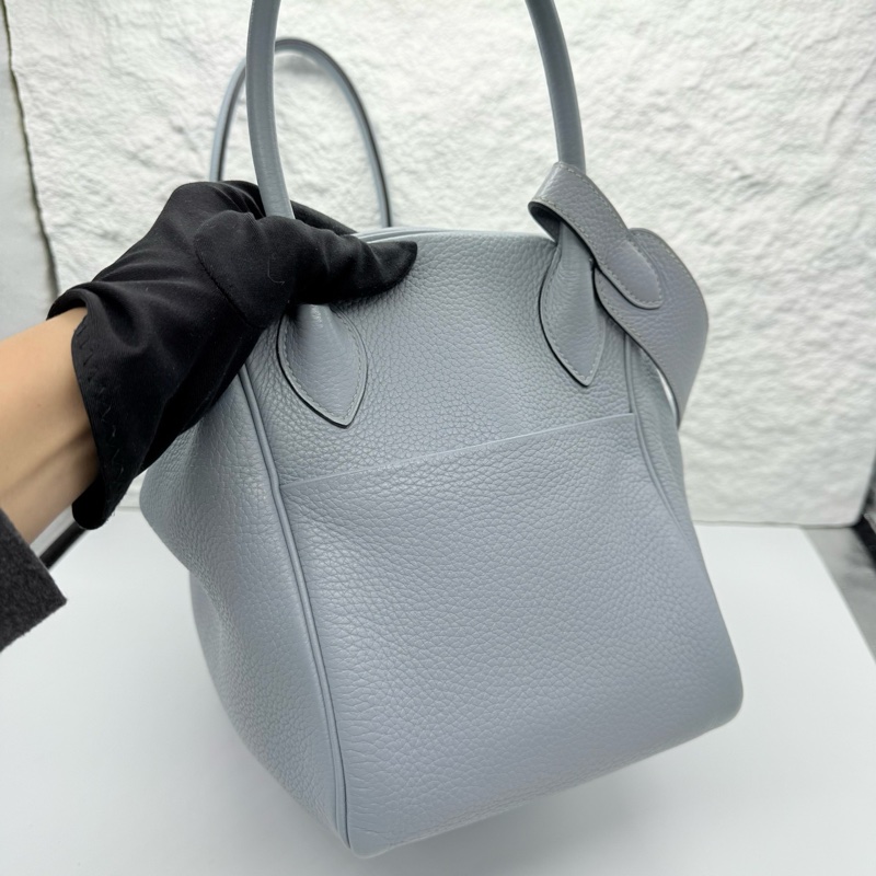 Hermes/愛馬仕  Lindy34 亞麻藍 框Q刻 尺寸：34*21 *15-2