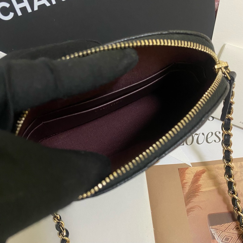 𝙲𝕙𝕒𝕟𝕖𝕝 24s小貝殼包 荔枝牛 黑金 大全配🏅-15