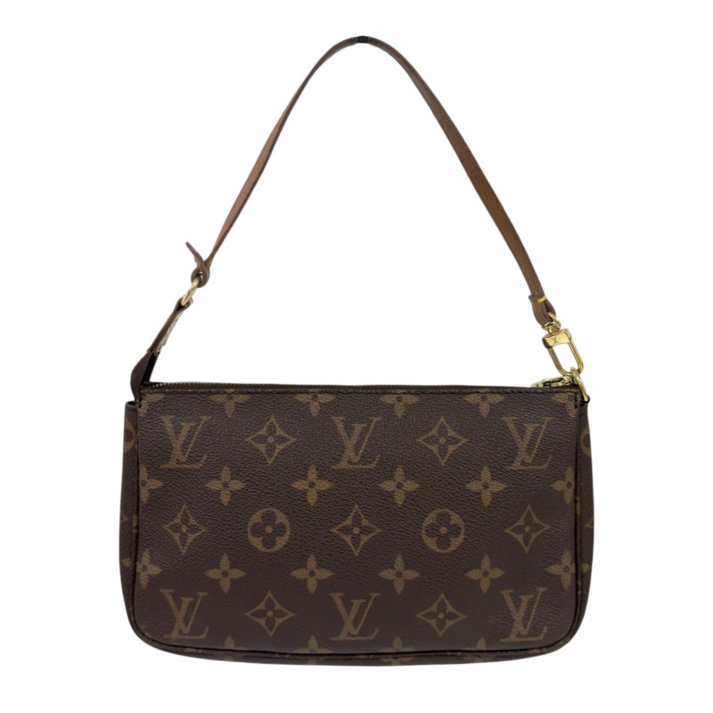 LOUIS VUITTON *自加鏈＞送無品牌鏈帶* Pochette Accessoire 老花 麻雀包 2用袋-8
