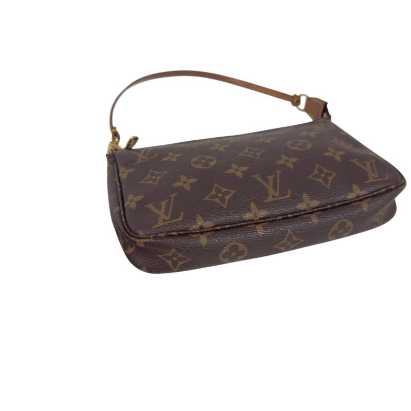 LOUIS VUITTON *自加鏈＞送無品牌鏈帶* Pochette Accessoire 老花 麻雀包 2用袋-11