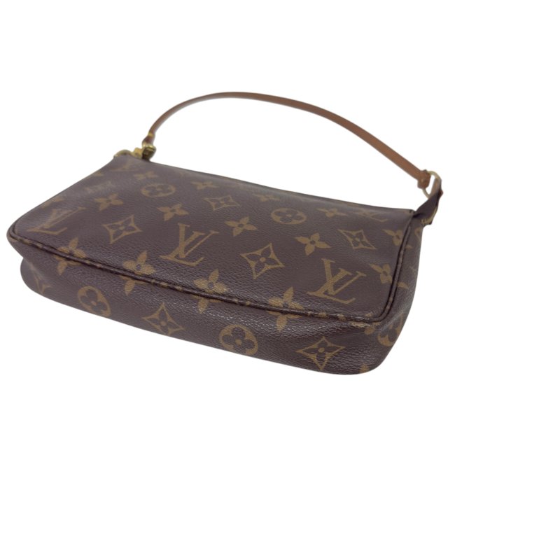 LOUIS VUITTON *自加鏈＞送無品牌鏈帶* Pochette Accessoire 老花 麻雀包 2用袋-12