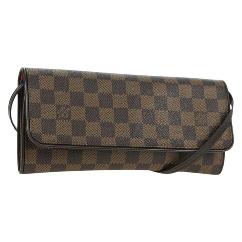 路易威登 Damier Ebene Pochette 雙 GM 單肩包 SPO LV 正品 176534SV