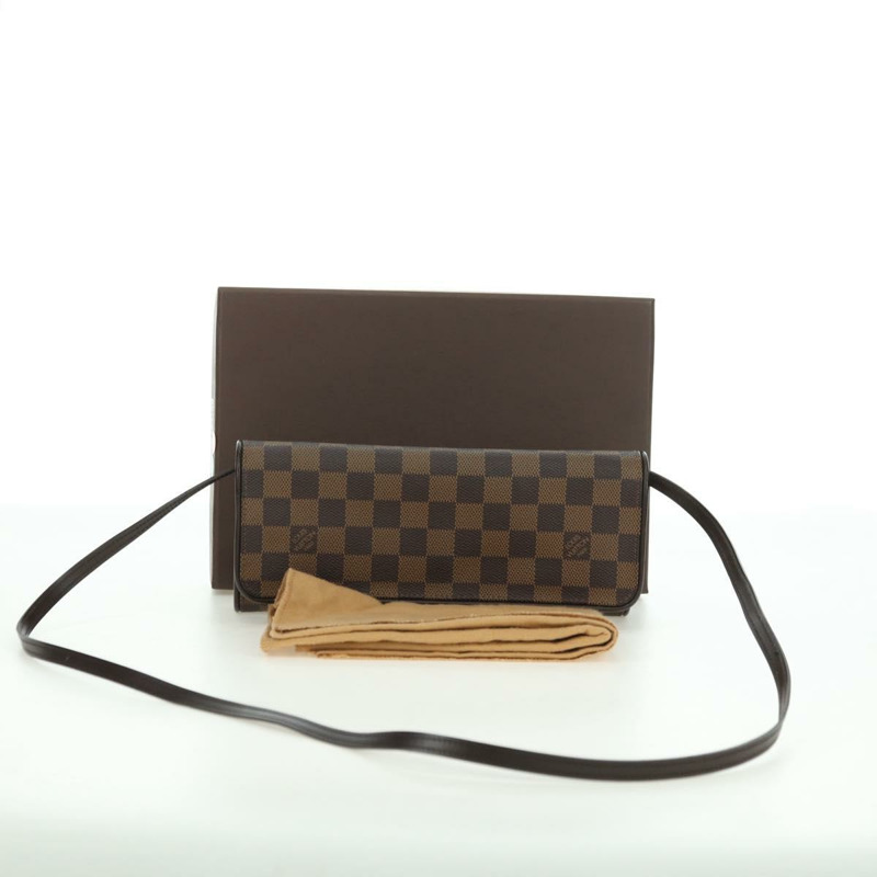 【日本直送】路易威登 Damier Ebene Pochette 雙 GM 單肩包 SPO LV 正品 176534SV-11