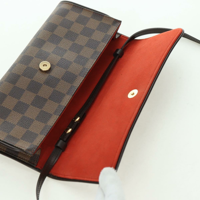 【日本直送】路易威登 Damier Ebene Pochette 雙 GM 單肩包 SPO LV 正品 176534SV-18