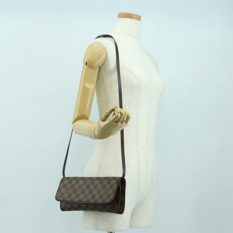 【日本直送】路易威登 Damier Ebene Pochette 雙 GM 單肩包 SPO LV 正品 176534SV-23