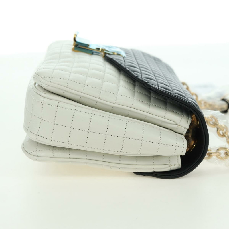 【日本直送】CELINE C 中型鏈條單肩包 皮革 黑色 金色 Auth mr2314SAV-3