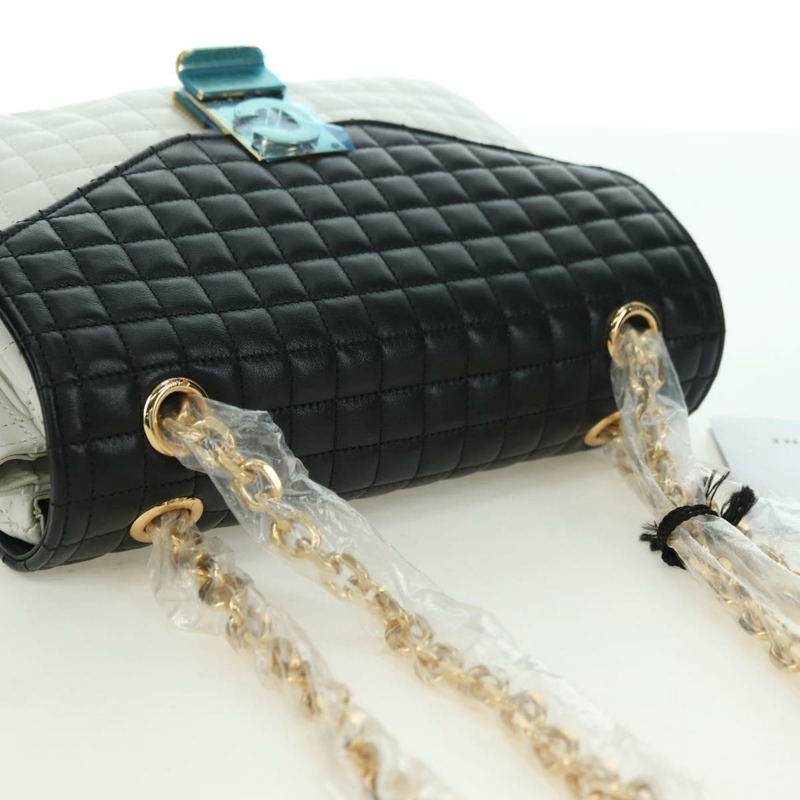 【日本直送】CELINE C 中型鏈條單肩包 皮革 黑色 金色 Auth mr2314SAV-5