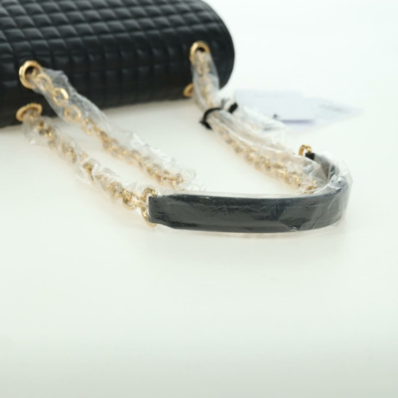 【日本直送】CELINE C 中型鏈條單肩包 皮革 黑色 金色 Auth mr2314SAV-6