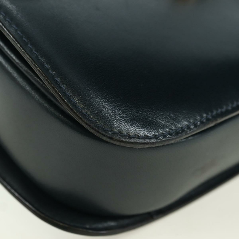 【日本直送】CELINE Triomphe 肩背包 皮革 海軍藍 金 Auth mr2338V-9