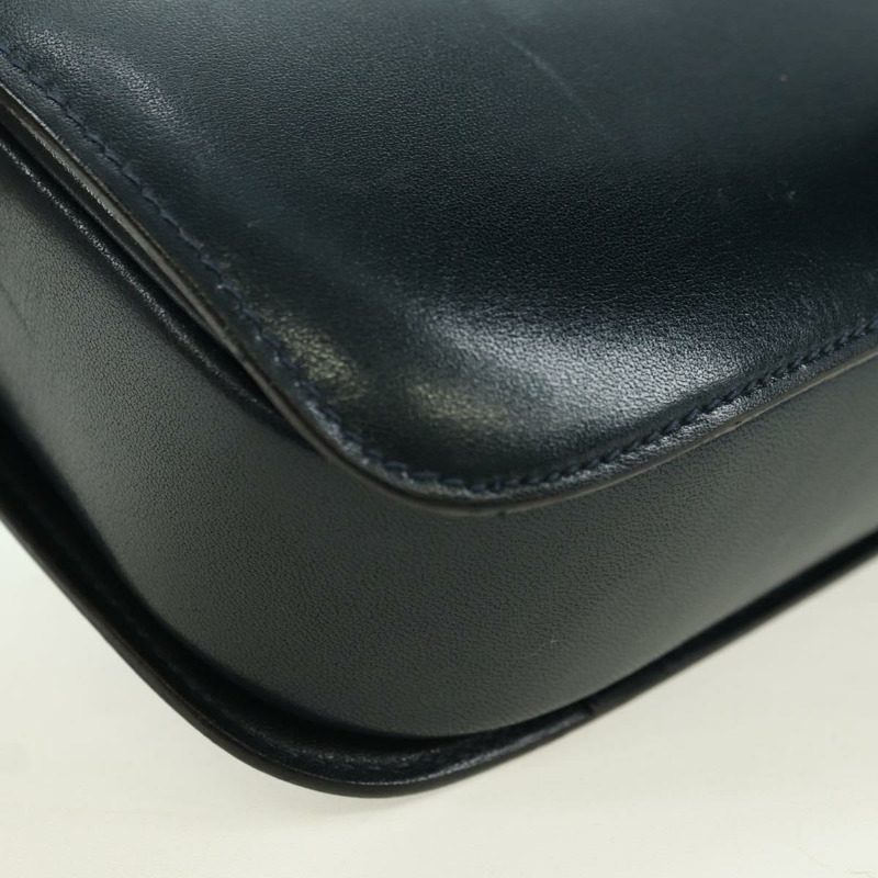 【日本直送】CELINE Triomphe 肩背包 皮革 海軍藍 金 Auth mr2338V-14