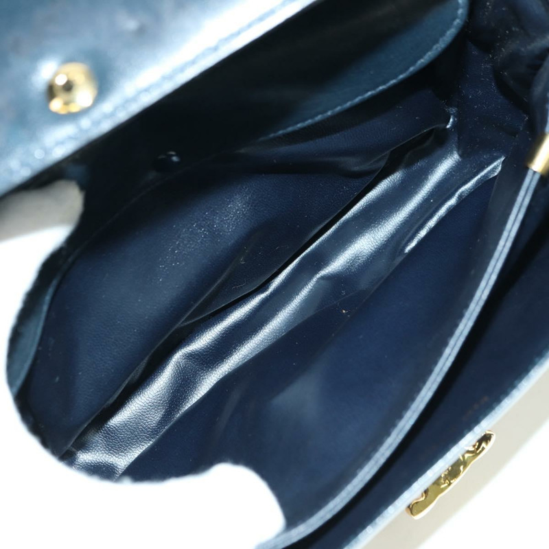【日本直送】CELINE Triomphe 肩背包 皮革 海軍藍 金 Auth mr2338V-18
