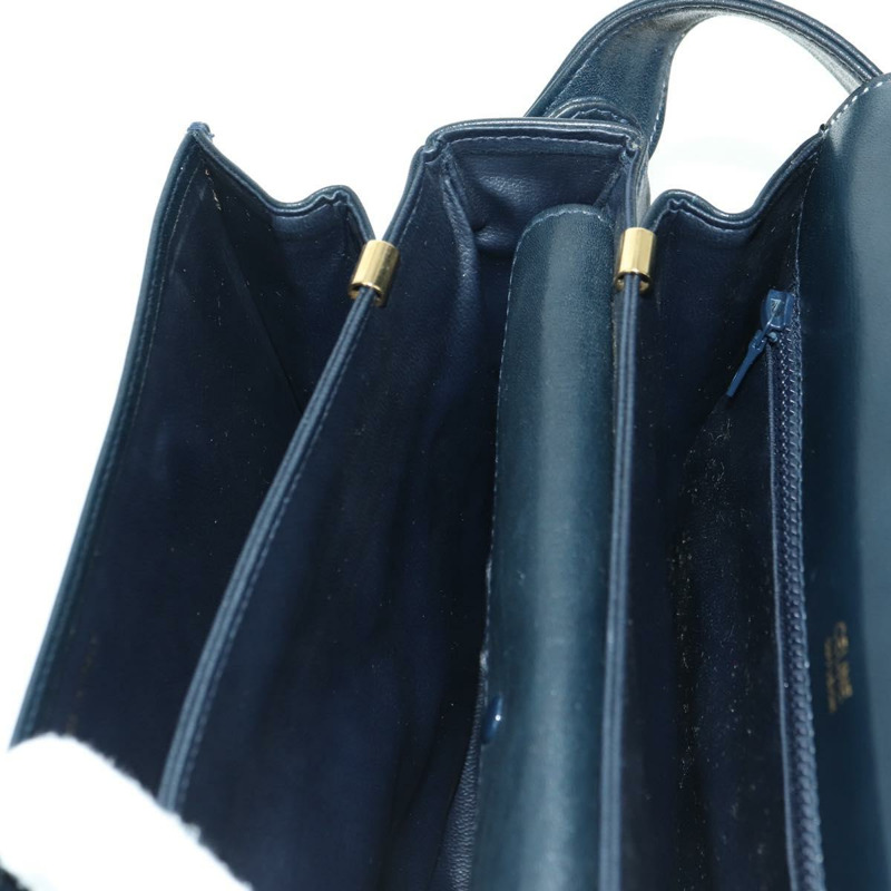 【日本直送】CELINE Triomphe 肩背包 皮革 海軍藍 金 Auth mr2338V-21