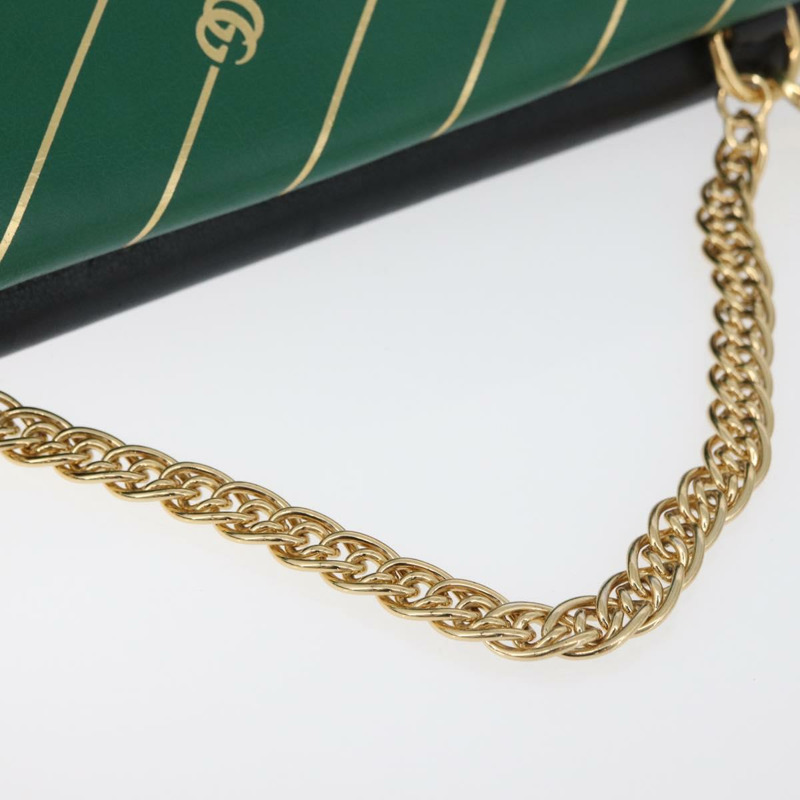 【日本直送】GUCCI 貓咪雙面單肩背包，皮革材質，綠色/金色，貨號 524822，正品 mr2360V-6