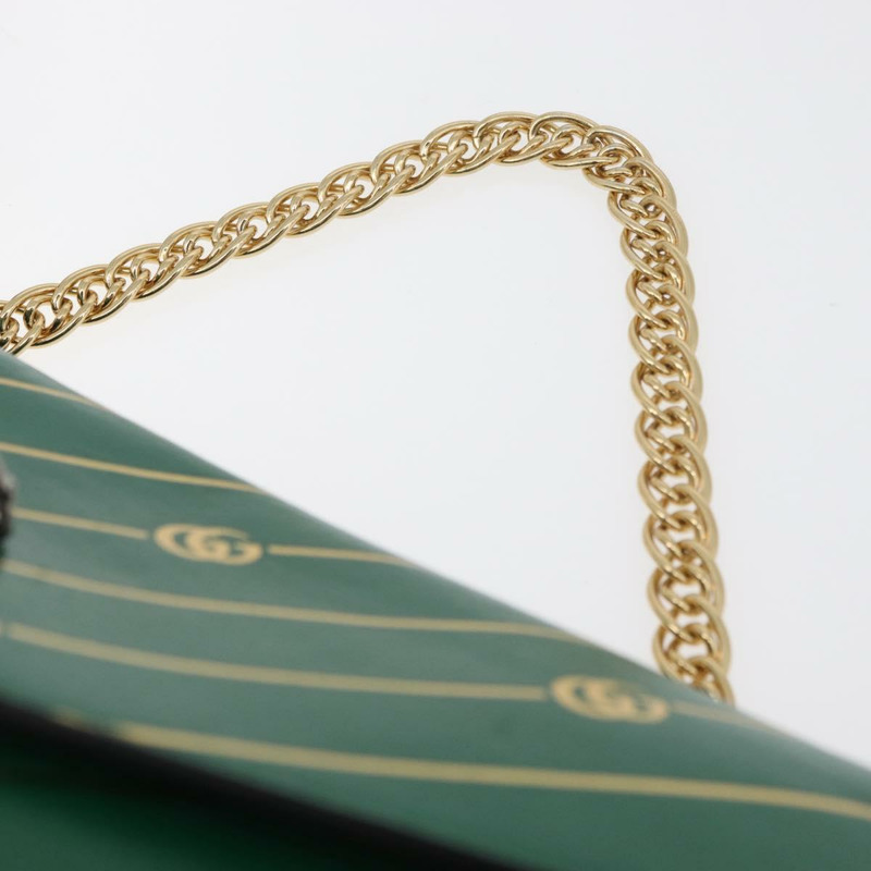 【日本直送】GUCCI 貓咪雙面單肩背包，皮革材質，綠色/金色，貨號 524822，正品 mr2360V-13