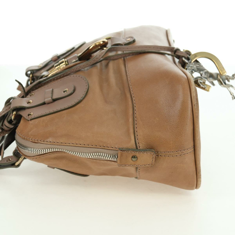 【日本直送】Chloe Kerala 手提包 皮革 棕色 金色 正品 am11396A-3
