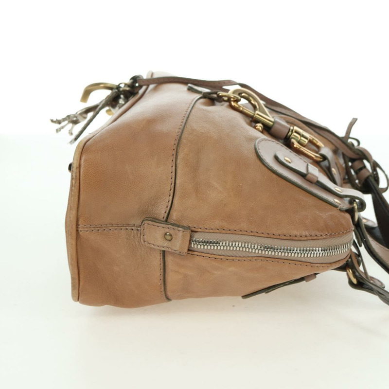 【日本直送】Chloe Kerala 手提包 皮革 棕色 金色 正品 am11396A-4