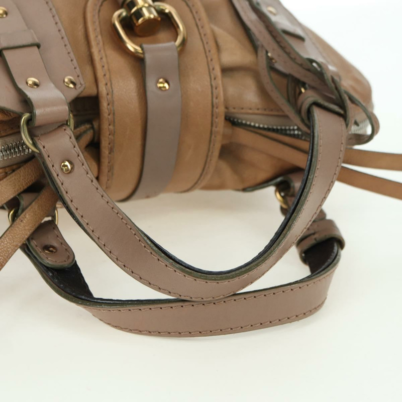 【日本直送】Chloe Kerala 手提包 皮革 棕色 金色 正品 am11396A-7