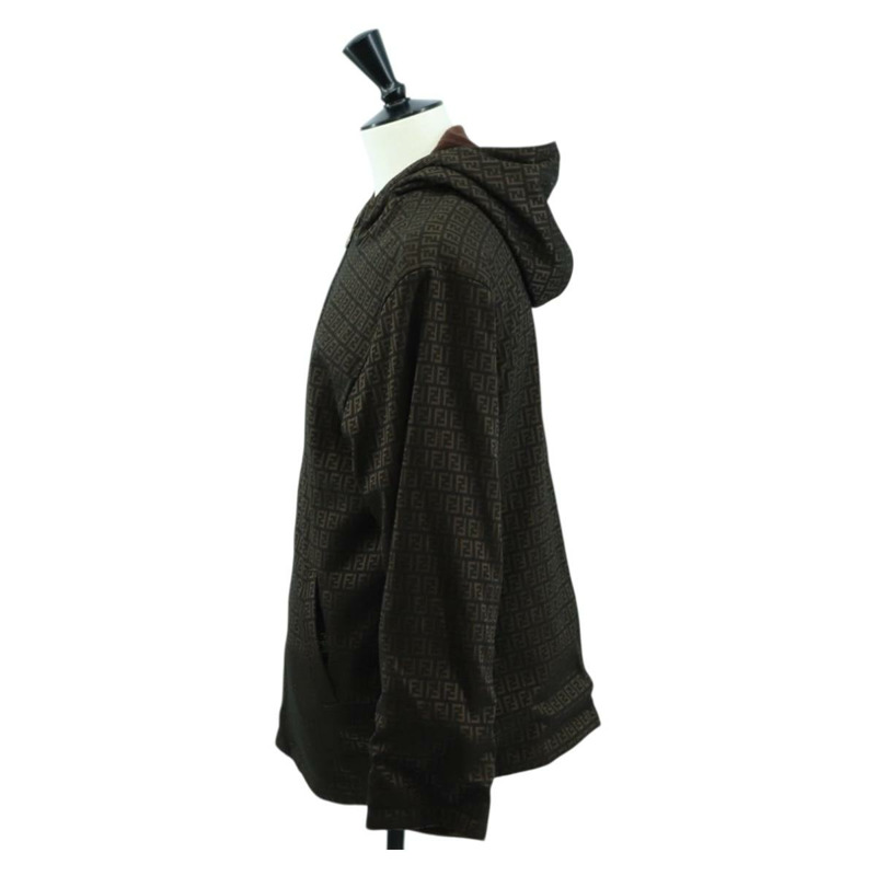 【日本直送】FENDI Zucchino 帆布雙面穿短外套 深棕色 正品 am11425V-2