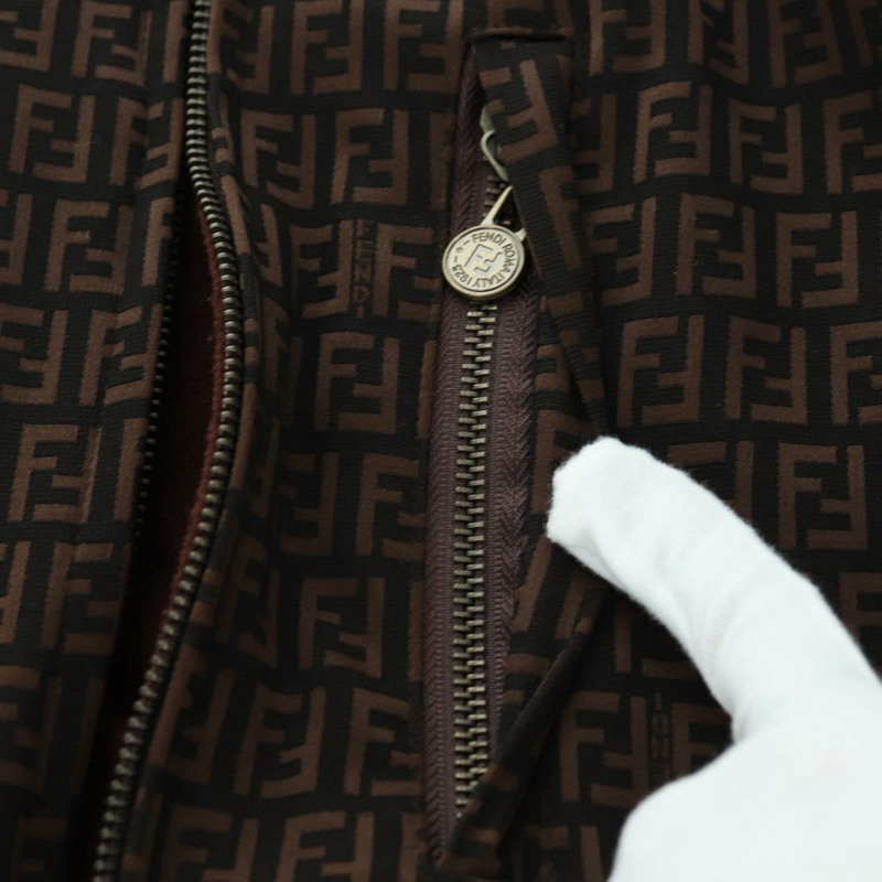 【日本直送】FENDI Zucchino 帆布雙面穿短外套 深棕色 正品 am11425V-7