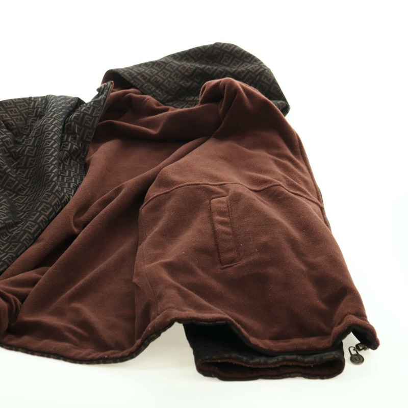 【日本直送】FENDI Zucchino 帆布雙面穿短外套 深棕色 正品 am11425V-8