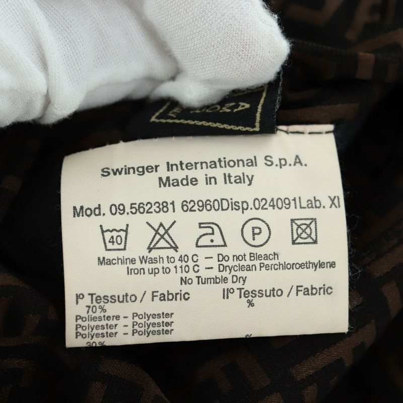 【日本直送】FENDI Zucchino 帆布雙面穿短外套 深棕色 正品 am11425V-11