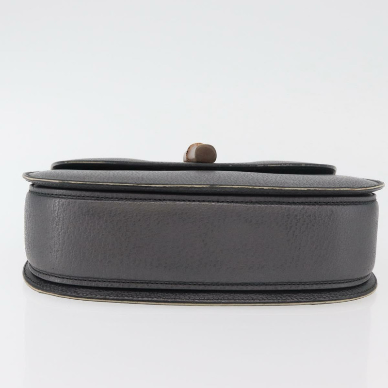 【日本直送】GUCCI 竹節手提包 皮革 灰色 金色 000 926 0633 正品 176376A-4