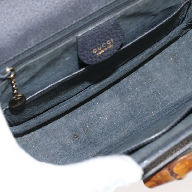 【日本直送】GUCCI 竹節手提包 皮革 灰色 金色 000 926 0633 正品 176376A-10