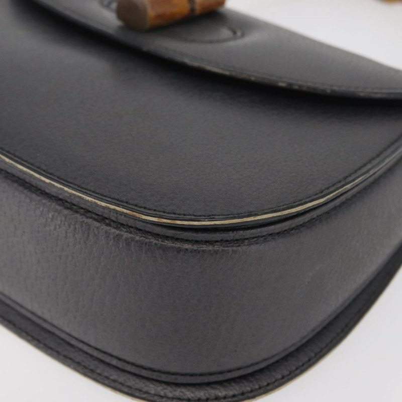 【日本直送】GUCCI 竹節手提包 皮革 灰色 金色 000 926 0633 正品 176376A-13