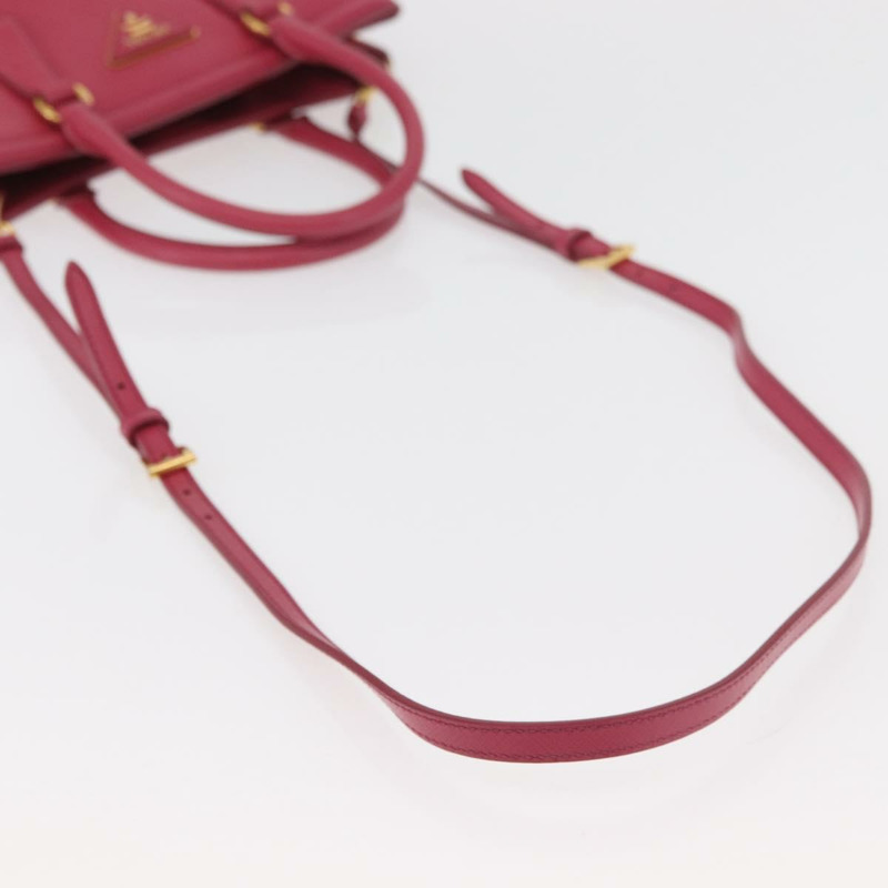 【日本直送】PRADA 手提包 Safiano 皮革 2way 粉金配色 Auth 176321A-7