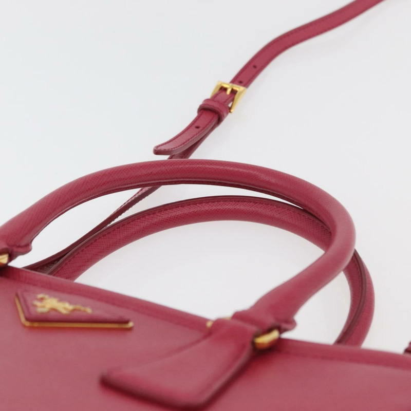 【日本直送】PRADA 手提包 Safiano 皮革 2way 粉金配色 Auth 176321A-13