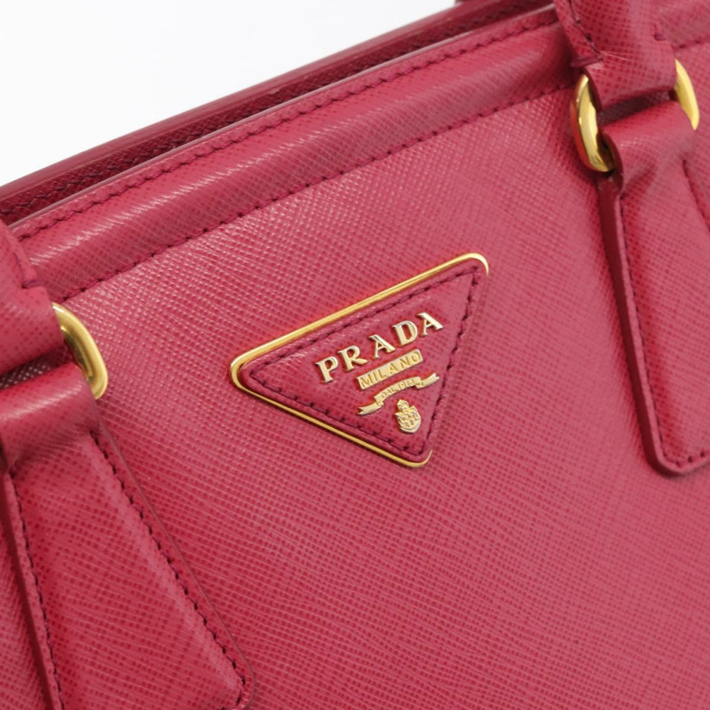 【日本直送】PRADA 手提包 Safiano 皮革 2way 粉金配色 Auth 176321A-18
