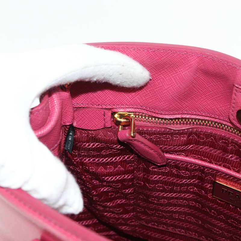 【日本直送】PRADA 手提包 Safiano 皮革 2way 粉金配色 Auth 176321A-22