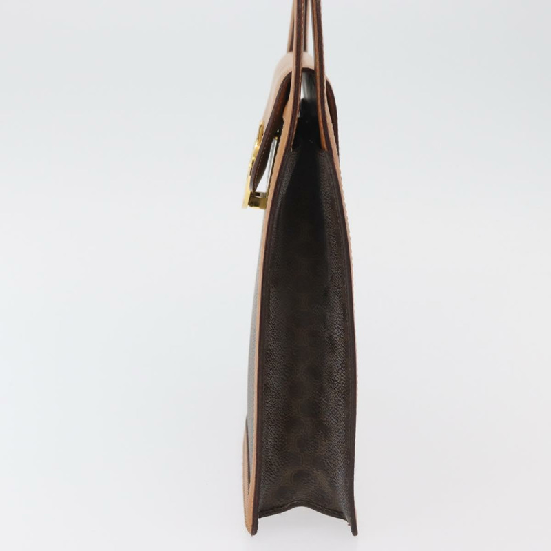 【日本直送】CELINE Macadam帆布Medallion手提包 PVC皮革 棕色 金色 正品 176759A-2