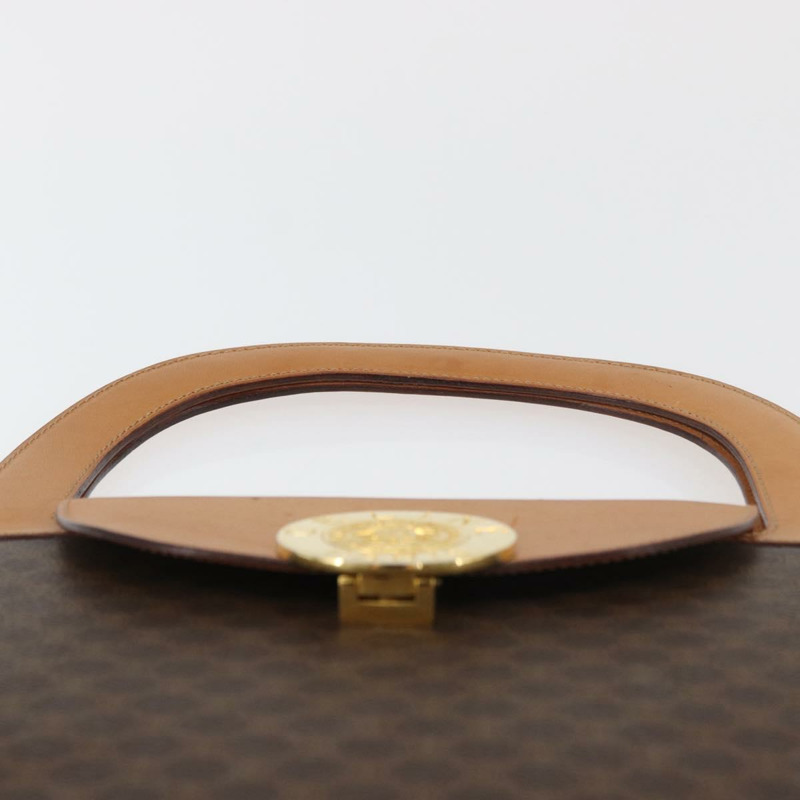 【日本直送】CELINE Macadam帆布Medallion手提包 PVC皮革 棕色 金色 正品 176759A-7