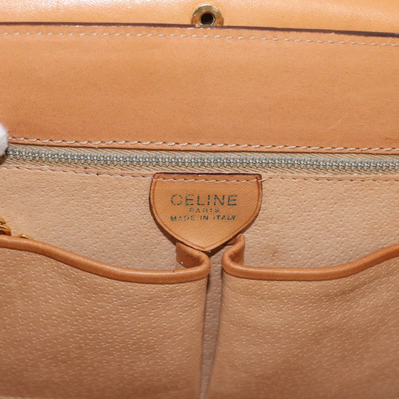 【日本直送】CELINE Macadam帆布Medallion手提包 PVC皮革 棕色 金色 正品 176759A-18