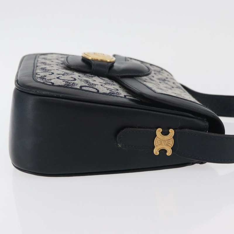 【日本直送】CELINE C Sulky 肩背包 帆布 海軍藍 金色 正品 176184A-2