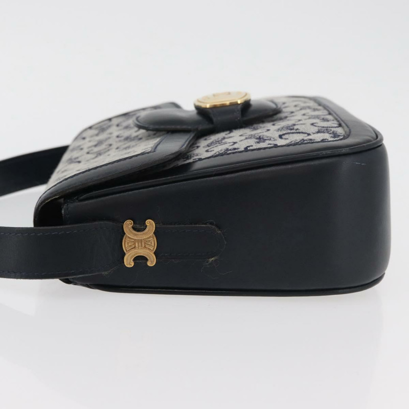 【日本直送】CELINE C Sulky 肩背包 帆布 海軍藍 金色 正品 176184A-3