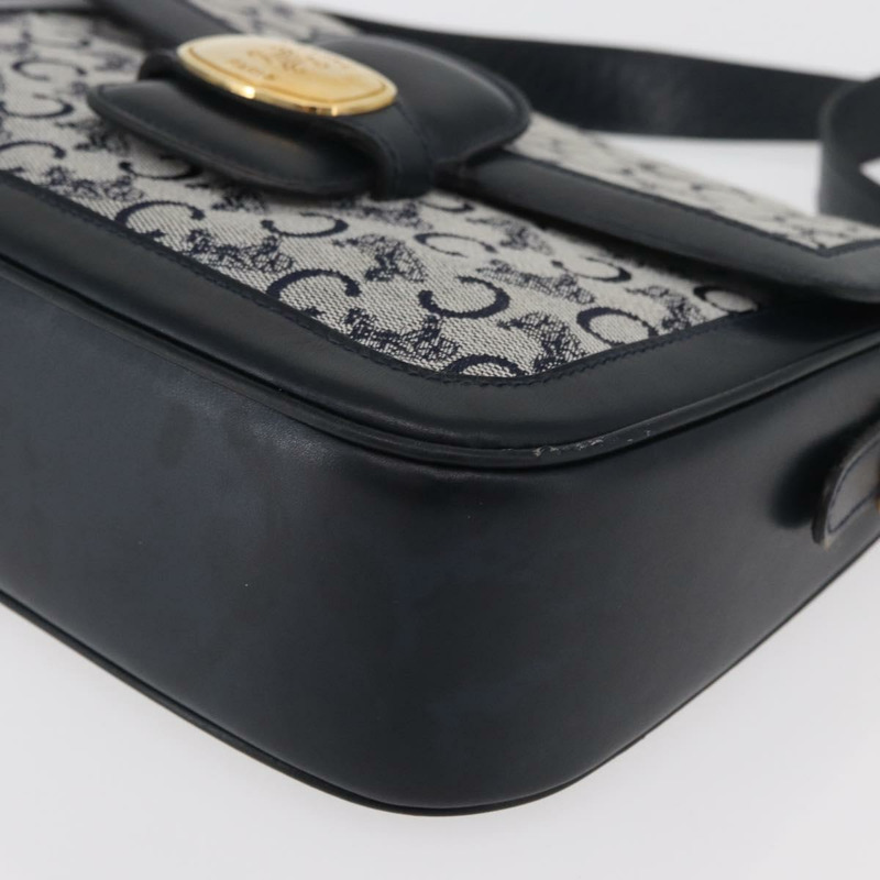 【日本直送】CELINE C Sulky 肩背包 帆布 海軍藍 金色 正品 176184A-13