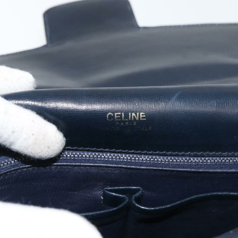 【日本直送】CELINE C Sulky 肩背包 帆布 海軍藍 金色 正品 176184A-17