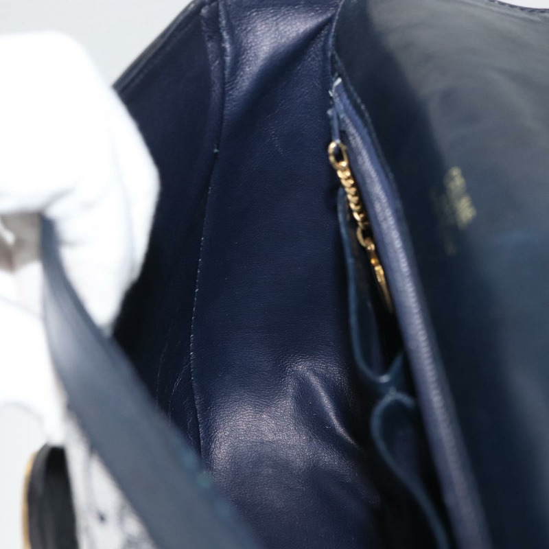 【日本直送】CELINE C Sulky 肩背包 帆布 海軍藍 金色 正品 176184A-19