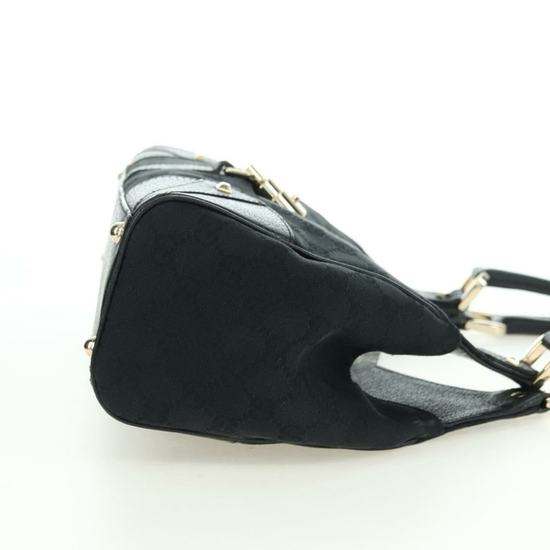 【日本直送】GUCCI GG帆布Jackie肩背包 黑色 金色 124407 正品 175128V-3