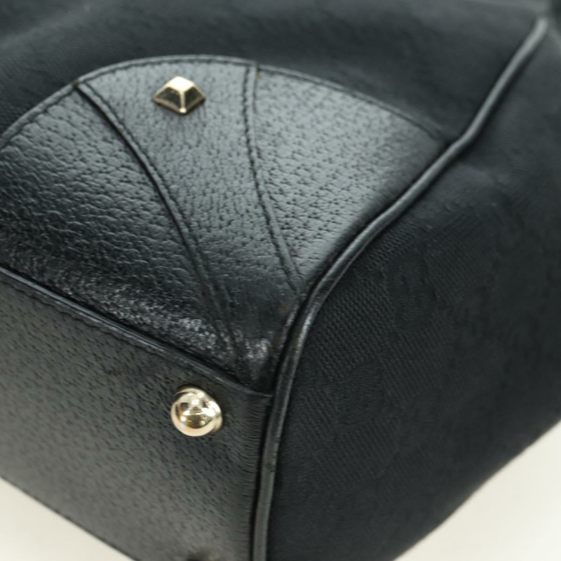 【日本直送】GUCCI GG帆布Jackie肩背包 黑色 金色 124407 正品 175128V-14