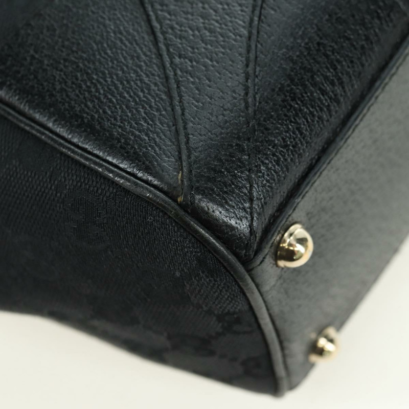 【日本直送】GUCCI GG帆布Jackie肩背包 黑色 金色 124407 正品 175128V-15