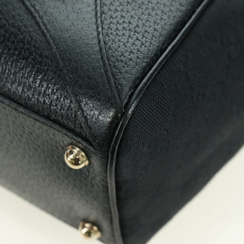 【日本直送】GUCCI GG帆布Jackie肩背包 黑色 金色 124407 正品 175128V-16