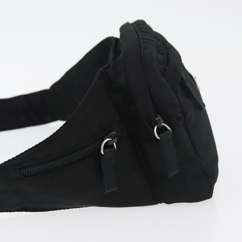 【日本直送】PRADA 尼龍斜背包 黑色 銀色 正品 176176A-3