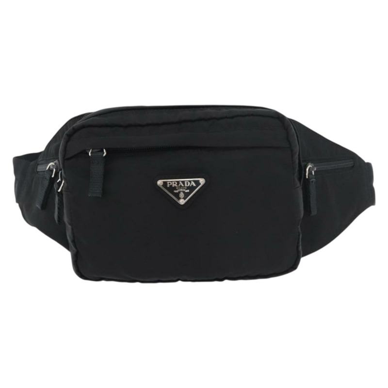 【日本直送】PRADA 尼龍斜背包 黑色 銀色 正品 176176A-12