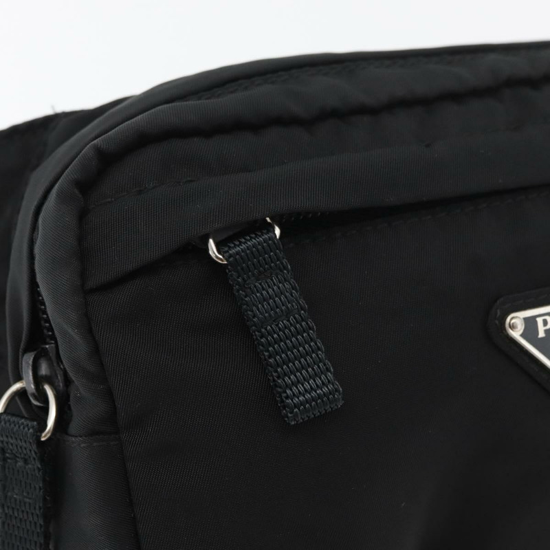 【日本直送】PRADA 尼龍斜背包 黑色 銀色 正品 176176A-17