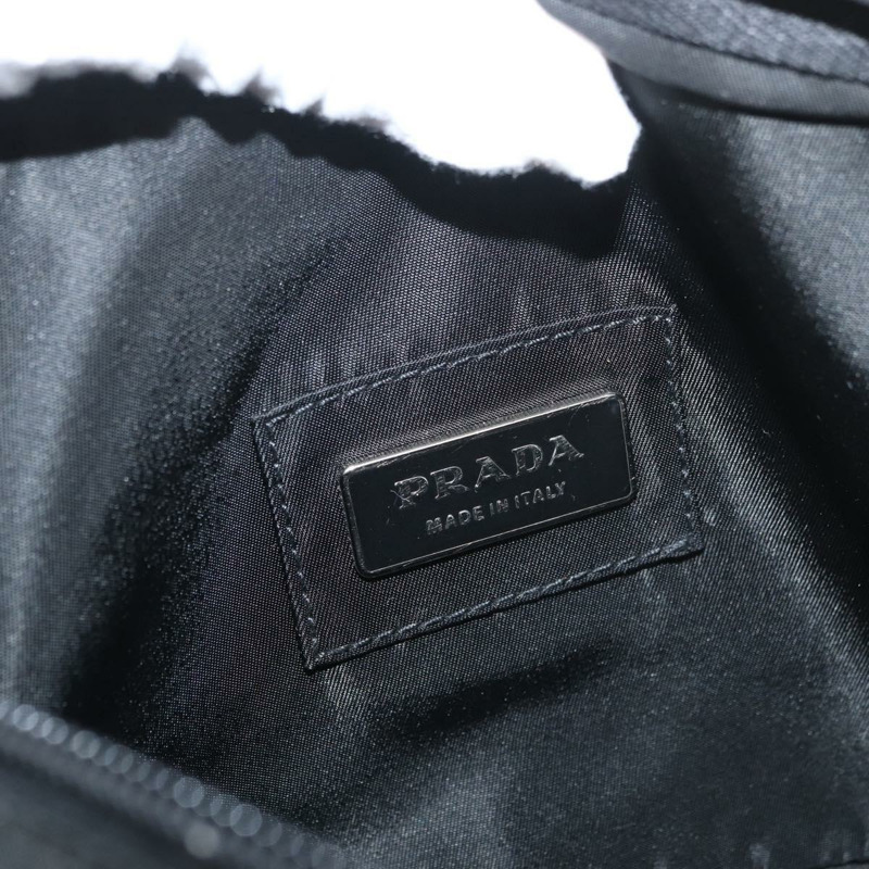 【日本直送】PRADA 尼龍斜背包 黑色 銀色 正品 176176A-18