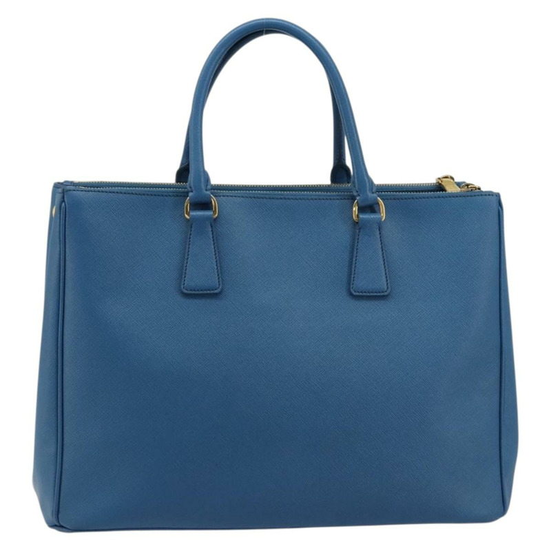【日本直送】PRADA Galleria 手提包，Safiano 皮革，藍色，金色，正品，貨號 175915A-1