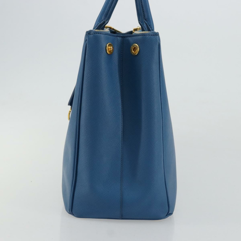 【日本直送】PRADA Galleria 手提包，Safiano 皮革，藍色，金色，正品，貨號 175915A-3